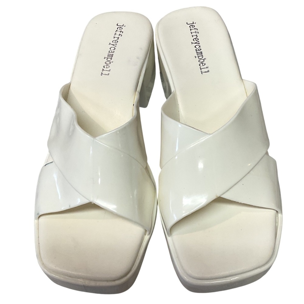 Jeffrey Campbell Women's Breathable Open Toe Slip On Chunky Rubber Sandals‎ Sz 6